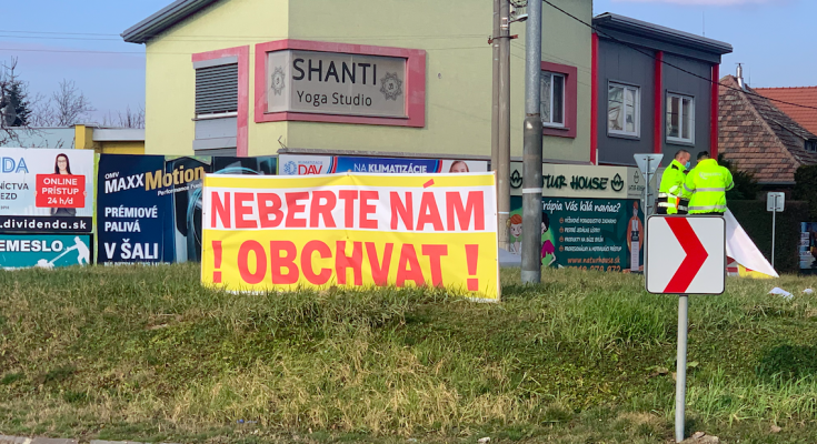 protest obchvat šaľa